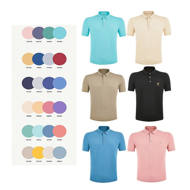 अनुकूलित लोगो मुद्रण नरम त्वरित सूखी नमी Wicking Sublimation पुरुषों के लिए पोलो शर्ट