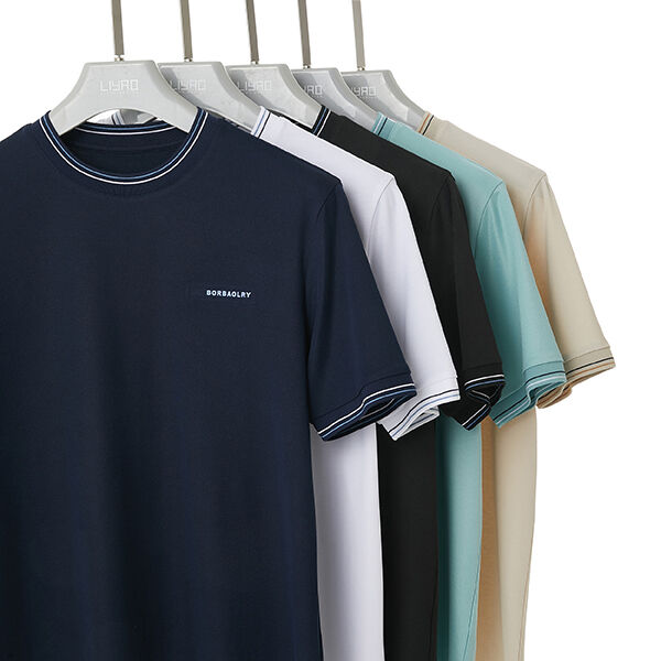 100% कॉटन 170-210 ग्राम शर्ट्स उच्च गुणवत्ता कस्टम कढ़ाई टी-शर्ट क्रू नेक रिब्ड कलर ब्लॉक