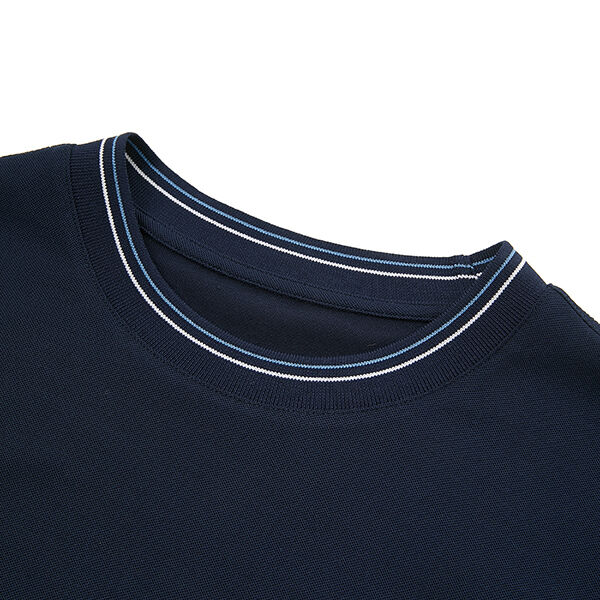 100% कॉटन 170-210 ग्राम शर्ट्स उच्च गुणवत्ता कस्टम कढ़ाई टी-शर्ट क्रू नेक रिब्ड कलर ब्लॉक