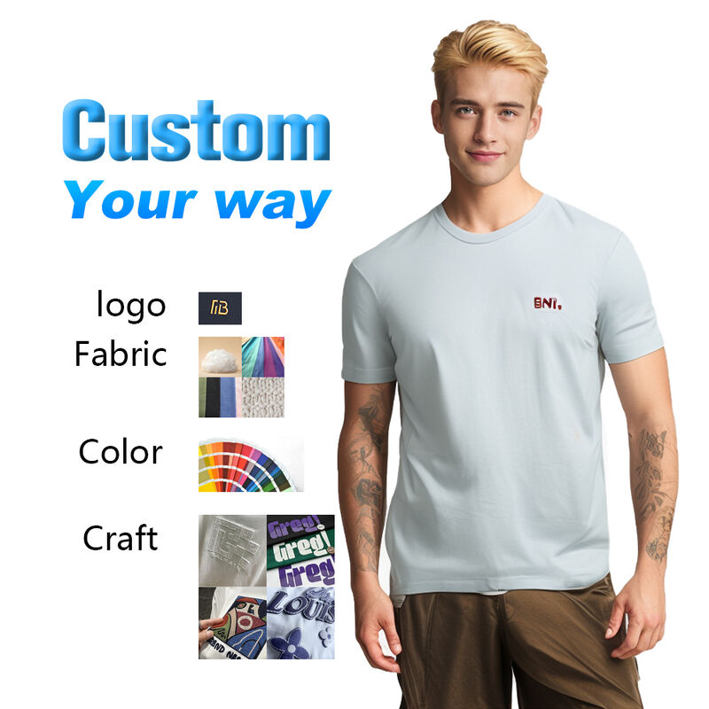 उच्च गुणवत्ता वाले ग्रीष्मकालीन पुरुष चालक दल की गर्दन ढीली खेल टी-शर्ट आउटडोर चल रहा है सांस लेने योग्य कपास शीर्ष कपड़े