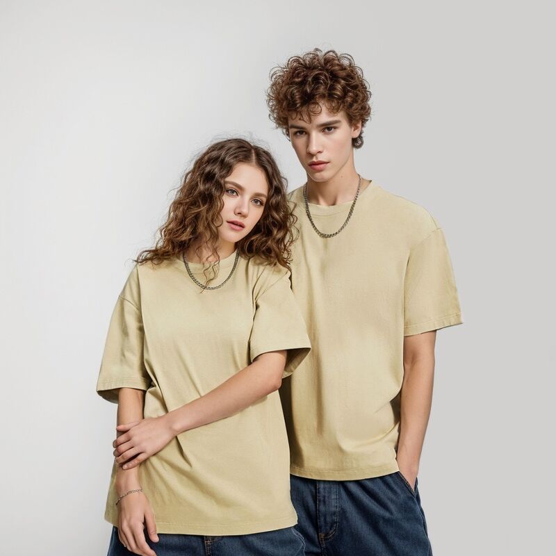 पुरुषों के लिए कस्टमाइज्ड प्लेन टी-शर्ट, पुरुषों के लिए हाई क्वालिटी हैवीवेट रिब्ड क्रूनेक टी-शर्ट