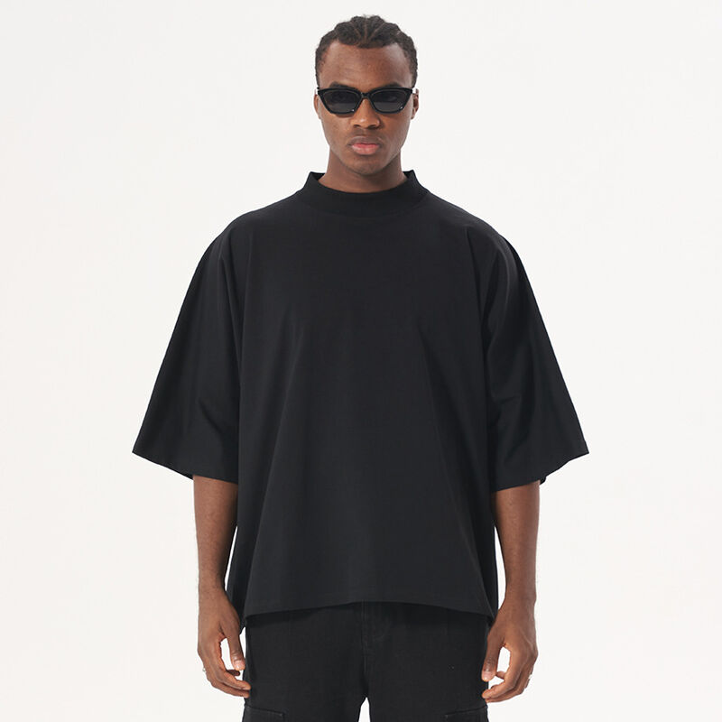 कपड़ों के निर्माता कस्टम 220 जीएसएम टी-शर्ट हेवीवेट सीमलेस टी-शर्ट बॉक्स कट टी-शर्ट