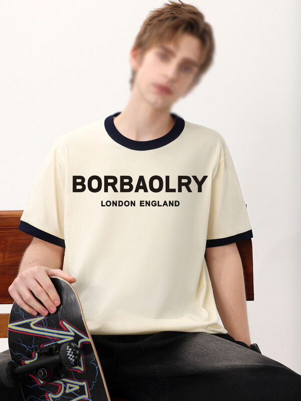 पुरुषों के लिए प्रसिद्ध ब्रांडों के हॉट सेलिंग प्योर कॉटन लक्जरी टी-शर्ट, ट्रेंड में हैंडसम डिज़ाइनर कपड़े