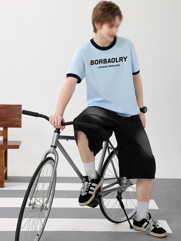 पुरुषों के लिए प्रसिद्ध ब्रांडों के हॉट सेलिंग प्योर कॉटन लक्जरी टी-शर्ट, ट्रेंड में हैंडसम डिज़ाइनर कपड़े