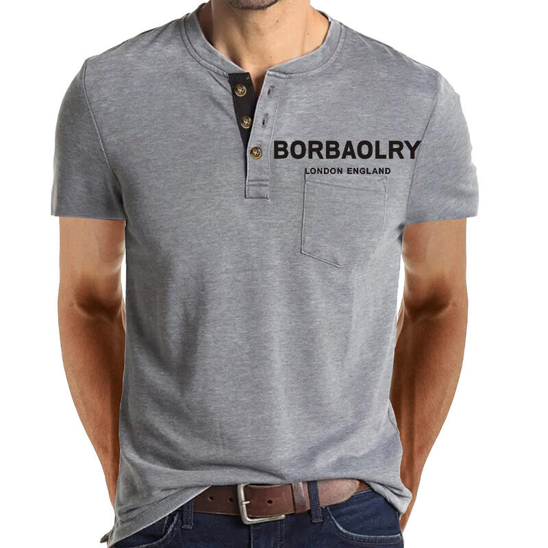 गर्म बिक्री शॉर्ट आस्तीन टी शर्ट्स कारण टी शर्ट कपास अनुकूलित त्वरित सूखी 3 बटन पुरुषों के लिए टी शर्ट्स