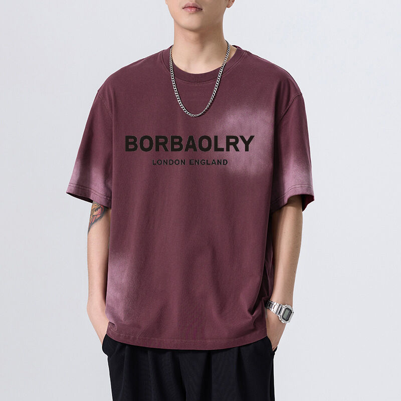 पुरुषों के लिए टी-शर्ट, थोक ओवरसाइज़्ड यूनिसेक्स कॉटन टी-शर्ट 280 जीएसएम विंटेज एसिड वॉश कस्टम डीटीजी प्रिंट हैवीवेट स्ट्रीटवियर