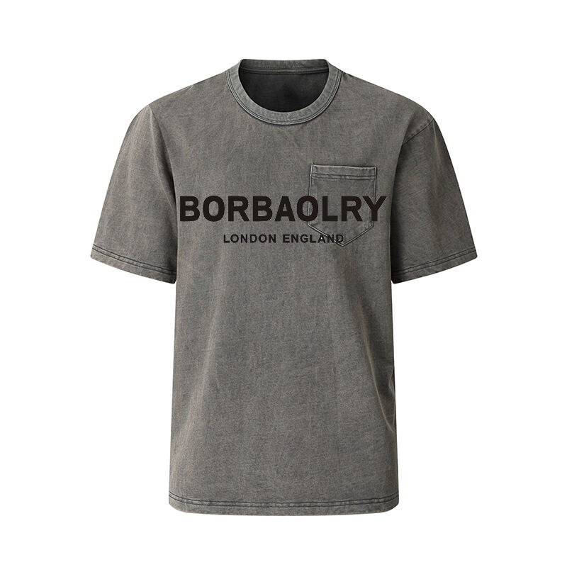 थोक यूनिसेक्स वॉश विंटेज प्रिंटिंग समर टी-शर्ट हैवी वेट ब्लैक ओवरसाइज़ पुरुषों की टी-शर्ट