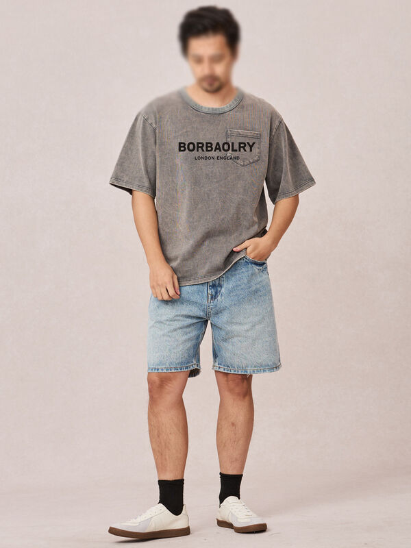 थोक यूनिसेक्स वॉश विंटेज प्रिंटिंग समर टी-शर्ट हैवी वेट ब्लैक ओवरसाइज़ पुरुषों की टी-शर्ट