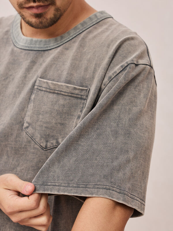 थोक यूनिसेक्स वॉश विंटेज प्रिंटिंग समर टी-शर्ट हैवी वेट ब्लैक ओवरसाइज़ पुरुषों की टी-शर्ट