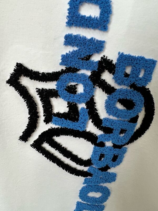 पुरुषों की सफ़ेद टी-शर्ट, फ़्लॉकिंग लेटर प्रिंट, छोटी आस्तीन वाली कैज़ुअल टॉप 100% कॉटन पुरुषों की टी-शर्ट