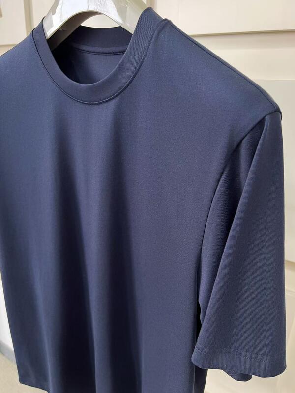 पुरुषों के सॉलिड कलर कॉटन क्रू नेक शॉर्ट-स्लीव कॉटन टी-शर्ट्स फैक्ट्री ओडीएम पुरुषों की शॉर्ट स्लीव टी-शर्ट