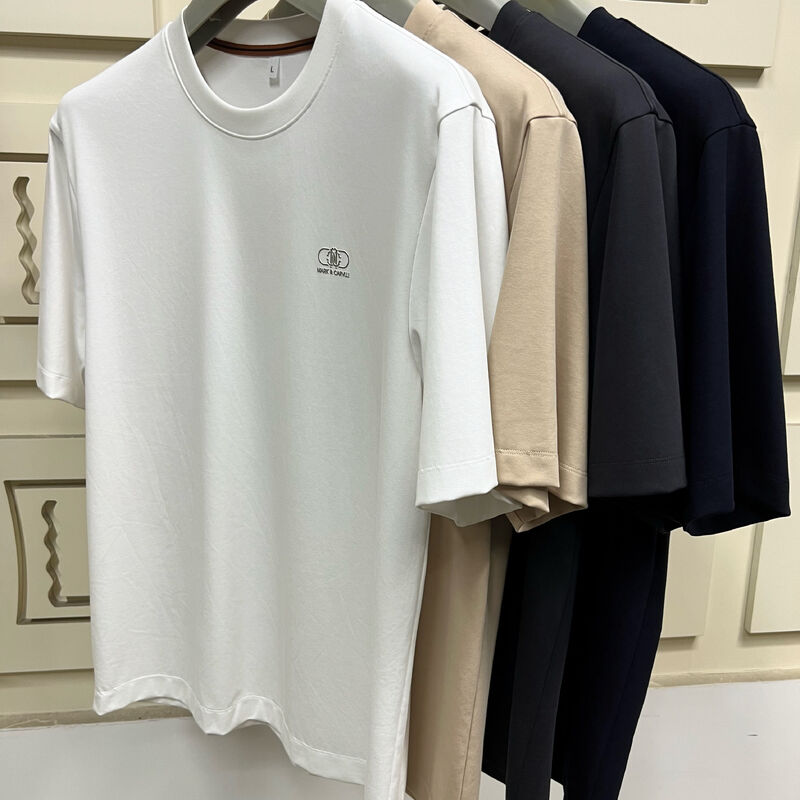 न्यूनतम मुद्रण लघु आस्तीन टी-शर्ट पुरुषों के लिए, ठोस रंग मूल टी-शर्ट पुरुष टी-शर्ट