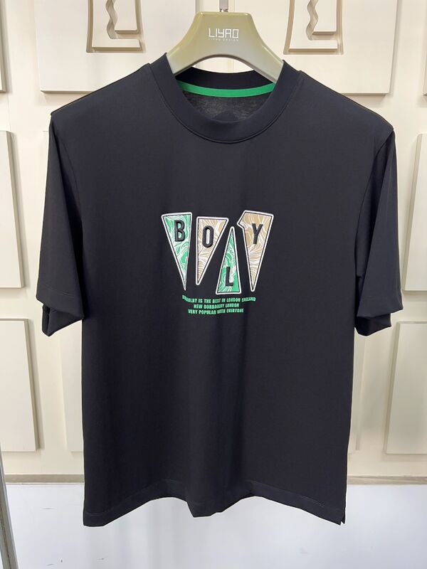 पुरुषों के क्रू नेक शॉर्ट स्लीव टीज़, ट्रेंडी ग्राफिक प्रिंट और कढ़ाई वाली टी-शर्ट मल्टी-कलर कैज़ुअल 100% कॉटन टी-शर्ट पुरुषों के लिए