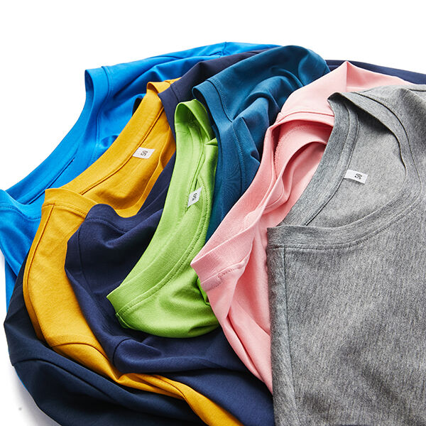 पुरुष महिला 100%कपास लघु आस्तीन बुना कस्टम OEM ODM उच्च गुणवत्ता ओ गर्दन टी शर्ट