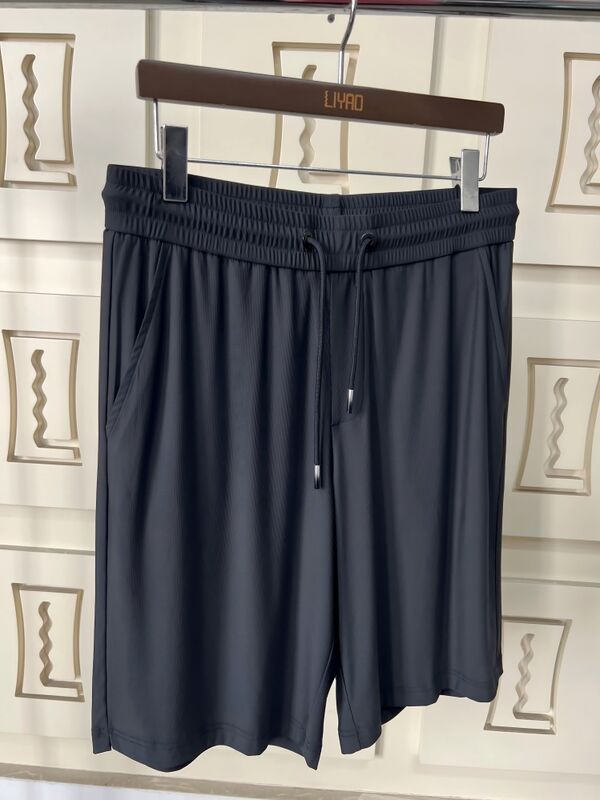 पुरुषों के उच्च गुणवत्ता वाले फिटनेस रनिंग शॉर्ट्स, सांस लेने योग्य, जल्दी सूखने वाली सामग्री, घुटने की लंबाई, गर्मियों के लिए, पीछे पॉकेट, सादा डिज़ाइन