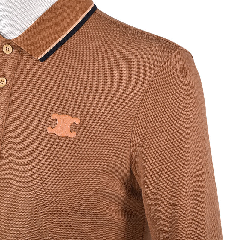 हॉट सेलिंग डिज़ाइन एंटी-पिलिंग प्लेन कलर न्यू लॉन्ग स्लीव पोलो शर्ट्स कंट्रास्ट कॉलर डिज़ाइन कस्टम लोगो