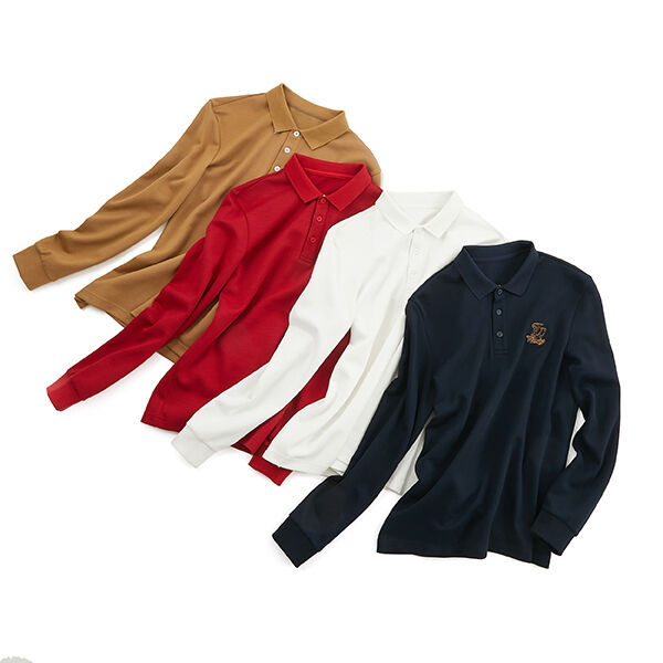 पेशे डिजाइनर पोलो शर्ट पुरुष लंबी आस्तीन विरोधी झुर्रियों उच्च गुणवत्ता वाले पोलो शर्ट काम के लिए कपास सांस सूखी कढ़ाई