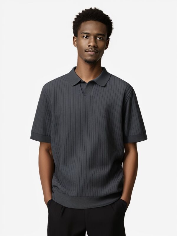 कस्टम पुरुषों की पोलो शर्ट आउटफिट जिसमें शॉर्ट स्लीव ओल्ड मनी और न्यू ट्रेंड समर कॉटन निट स्वेटर प्लेन निटेड टी-शर्ट शामिल है