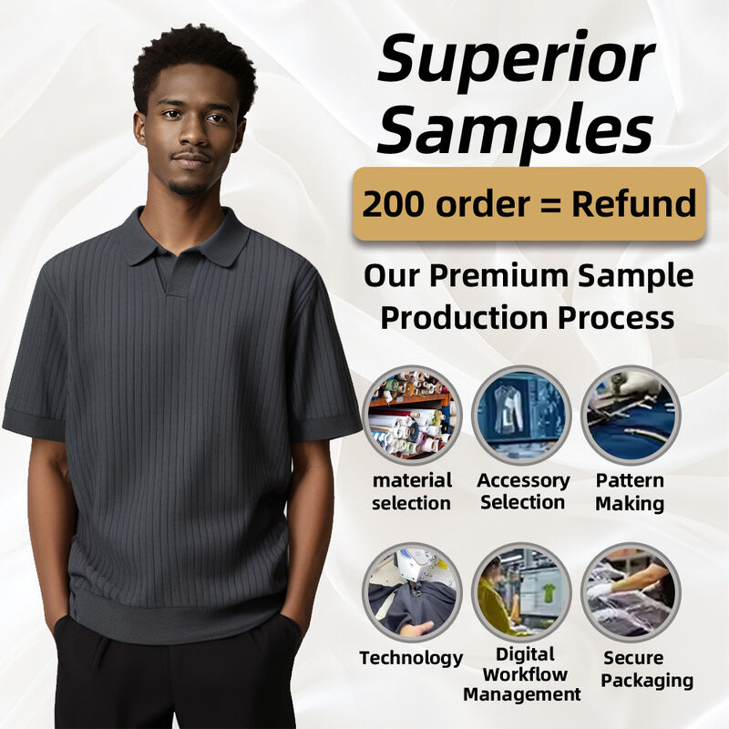 कस्टम पुरुषों की पोलो शर्ट आउटफिट जिसमें शॉर्ट स्लीव ओल्ड मनी और न्यू ट्रेंड समर कॉटन निट स्वेटर प्लेन निटेड टी-शर्ट शामिल है
