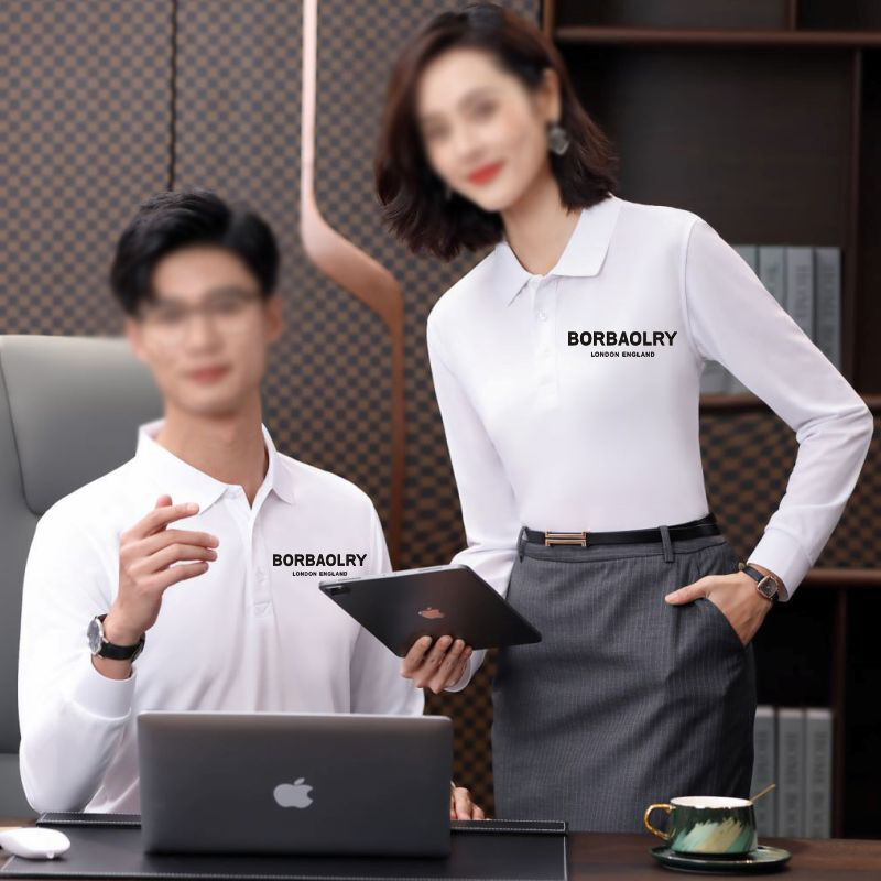 कस्टम पोलो शर्ट्स लंबी आस्तीन मुद्रित लोगो कढ़ाई टी शर्ट पोलो कपास रिक्त पुरुष लंबी आस्तीन पोलो शर्ट