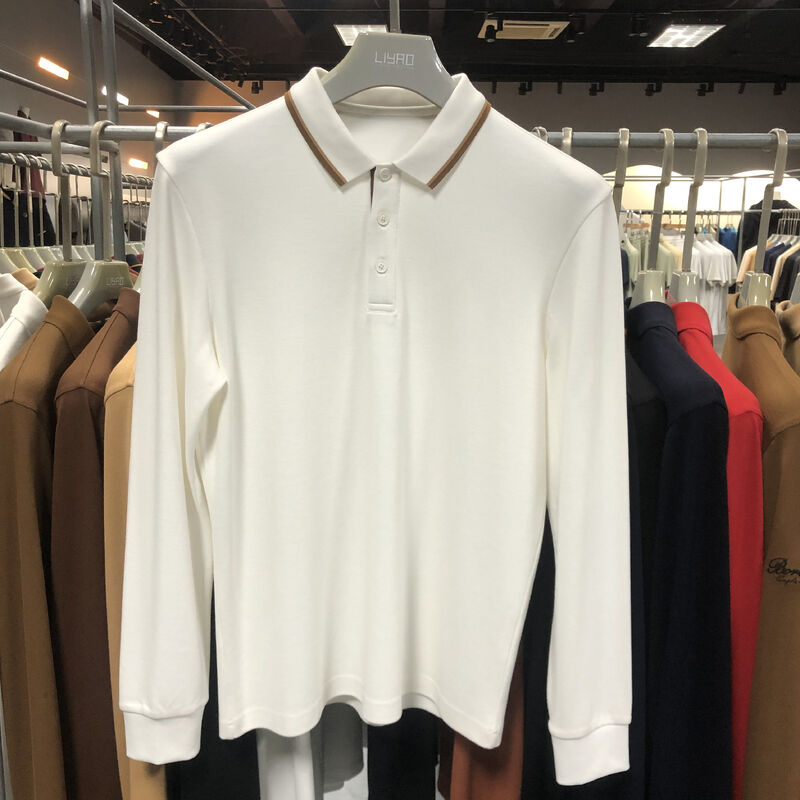 पोलो लंबी बाजू की शर्ट कस्टम लोगो पोलो शर्ट कॉटन पुरुषों की ड्राई फिट गोल्फ पोलो टी-शर्ट लंबी बाजू