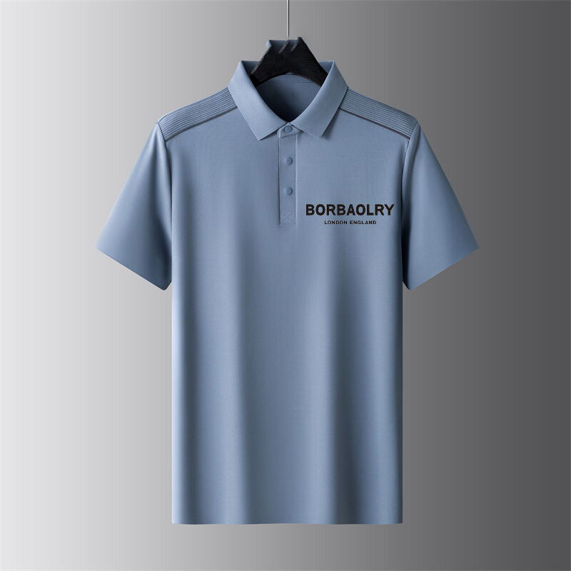 ग्रीष्मकालीन लघु आस्तीन व्यवसाय पोलो शर्ट पुरुष टी-शर्ट पतली लैपल आधा आस्तीन व्यापार आकस्मिक प्रवृत्ति