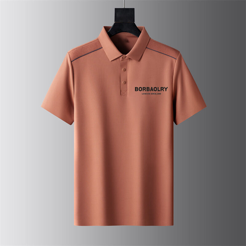 ग्रीष्मकालीन लघु आस्तीन व्यवसाय पोलो शर्ट पुरुष टी-शर्ट पतली लैपल आधा आस्तीन व्यापार आकस्मिक प्रवृत्ति