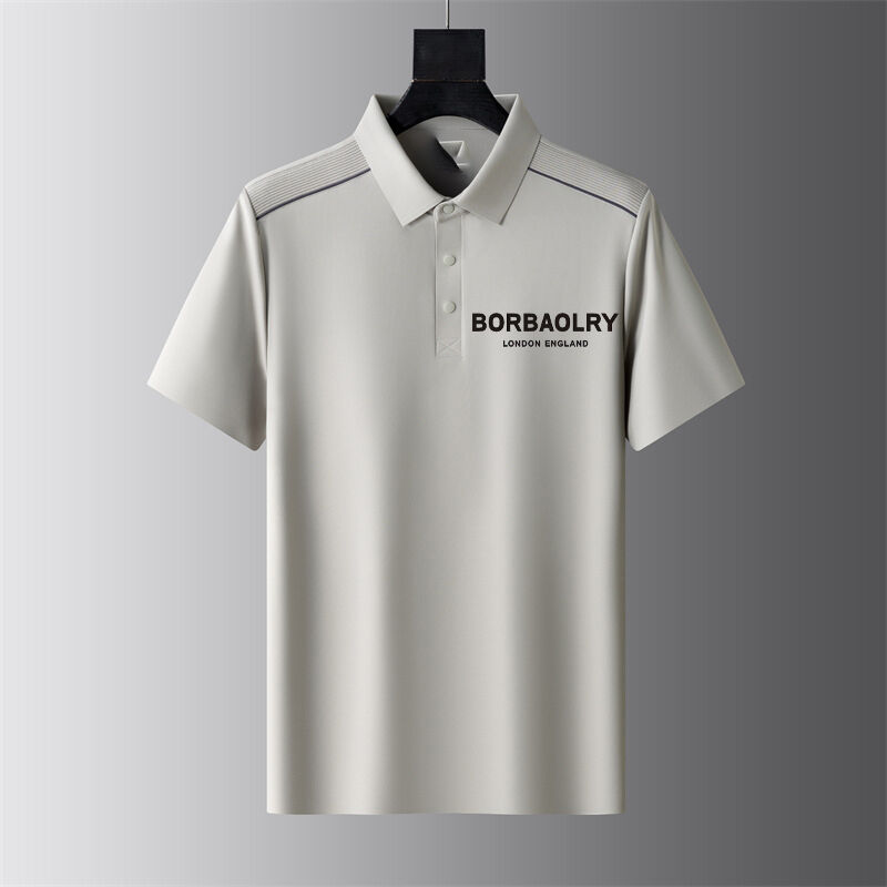 ग्रीष्मकालीन लघु आस्तीन व्यवसाय पोलो शर्ट पुरुष टी-शर्ट पतली लैपल आधा आस्तीन व्यापार आकस्मिक प्रवृत्ति